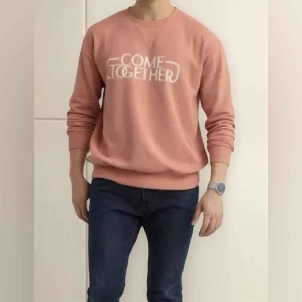 Goodfellow & Co Men’s Come Together Pullover Sweatshirt Top Apricot Orange